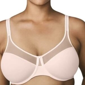 NEW Wonderbra Blush / Light Pink Mesh Accent Bra 38C